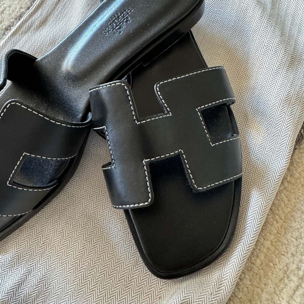 New - Iconic Black Slide Sandals - Picture 2 of 5